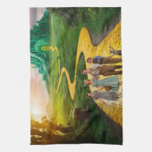 Yellow Brick Road naar Emerald City Theedoek (Verticaal)