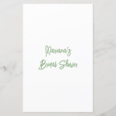 Yellow Bridal Shower Game He Said She Said (Achterkant)