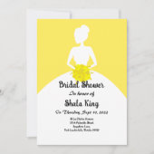 Yellow Bridal Shower Invitation Kaart (Voorkant)