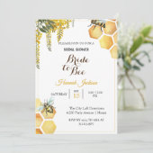 Yellow Bride to Bee Vrijgezellenfeest Kaart (Staand voorkant)