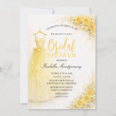 Yellow Bridesmaid Dress Bridal Shower Kaart (Voorkant)