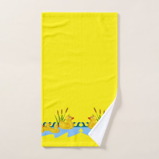 Yellow Bright Solid Ducks Bathroom Towel Sets Bad Handdoek (Handdoek)