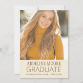 Yellow Brown 2-foto Afstuderen Aankondiging (Voorkant)
