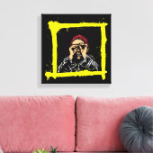 Yellow Brown Red Colorful Graffiti Illustration Canvas Afdruk (Insitu (Woonkamer))