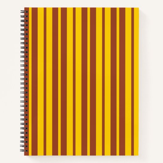 Yellow Brown Stylish Stripes Pattern Design  Notitieboek (Voorkant)