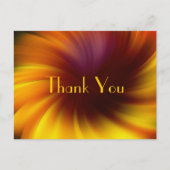 Yellow Brown Swirls Abstract Art Dank u Briefkaart (Voorkant)