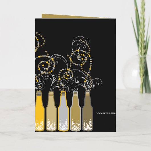 Yellow Bubble Bottles nieuwjaarsfeest (Achterkant)