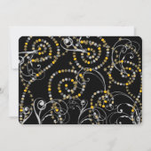 Yellow Bubbly Bottles Wervelt Oudejaarsfeest Kaart (Achterkant)