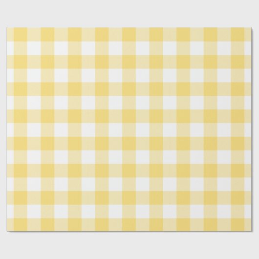 Yellow Buffalo Check Pattern Cadeaupapier (Vlak)