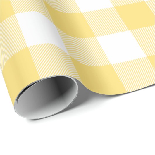 Yellow Buffalo Check Pattern Cadeaupapier (Rol Hoek)