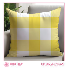 Yellow Buffalo Check Plaid Kussen