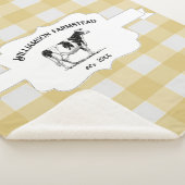 Yellow Buffalo Plaid Boerderij Koe Sherpa Blanket Deken (3/4)