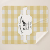 Yellow Buffalo Plaid Boerderij Koe Sherpa Blanket Deken (Voorkant (horizontaal))