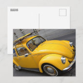 Yellow Bug Vintage auto Briefkaarten (Voorkant / Achterkant)
