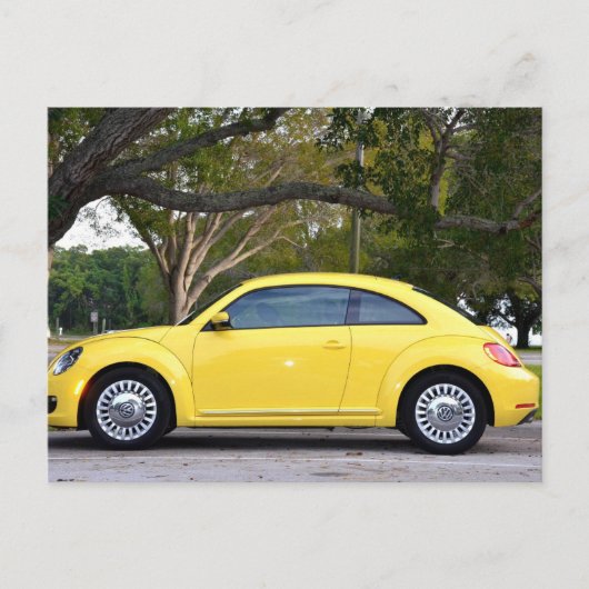 Yellow Bug Vintage auto Briefkaarten (Voorkant)