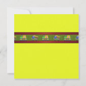 Yellow Bulldozer Boy 3rd Verjaardag Uitnodiging (Achterkant)