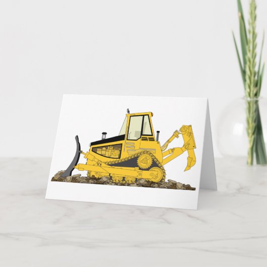 Yellow Bulldozer Kaart (Voorkant)