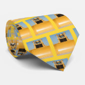 Yellow Bulldozer Stropdas (Opgerold)