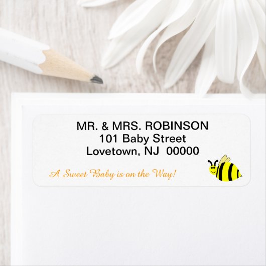 Yellow Bumble Bee Sweet Baby Etiket (Insitu)