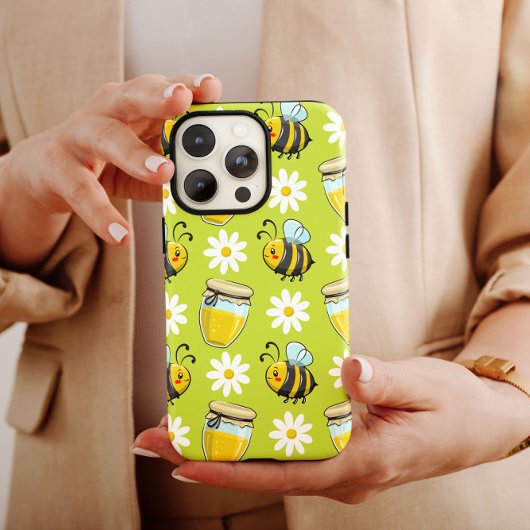 Yellow Bumblebee Honey | iPhone 14 Hoesje-Mate Case-Mate iPhone Case