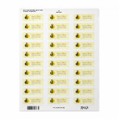 Yellow Bumblebee Kind Verjaardag Schattige Lief Ad Etiket (Full Sheet)
