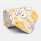Yellow Bunny en bedrijf Whimsical Easter Stropdas (Opgerold)