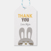 Yellow Bunny Gift Label Cadeaulabel (Voorkant)