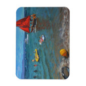Yellow buoy and red sails Abersoch 2012 Magneet (Verticaal)