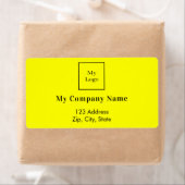 Yellow business logo retour adres verzending etiket (Insitu)