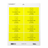 Yellow business logo retour adres verzending etiket (Full Sheet)