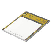 Yellow Business Taxi Cab Driver Service Notitieblok (Linkerzijde)
