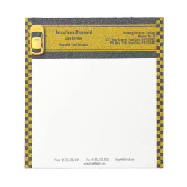 Yellow Business Taxi Cab Driver Service Notitieblok