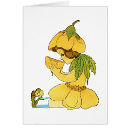 Yellow Buttercup Child Note Kaart