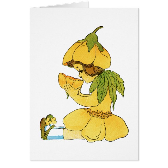 Yellow Buttercup Child Note Kaart (Voorkant)