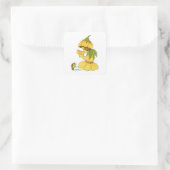 Yellow Buttercup Child Square Sticker (Tas)