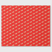 Yellow butterflies on red cadeaupapier (Vlak)