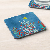 Yellow Butterfly Bier Onderzetter (Linkerzijde)