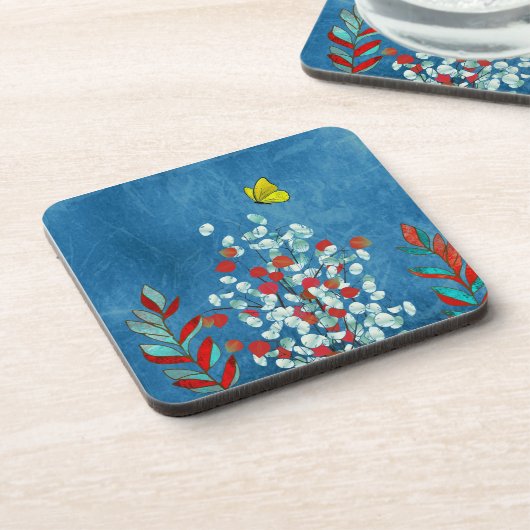 Yellow Butterfly Bier Onderzetter (Linkerzijde)