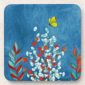 Yellow Butterfly Bier Onderzetter (Voorkant)