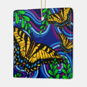 Yellow Butterfly Ceramic Ornament (Links)
