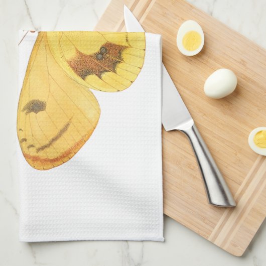 Yellow Butterfly -  Fine Art keukenhanddoek (Quarter Fold)