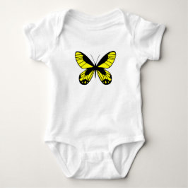 Yellow Butterfly Graphic Baby Bodysuit Cute Nature