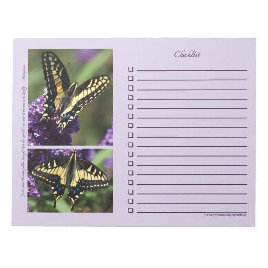 Yellow Butterfly I & II - GROOT Notitieblok (Voorkant)