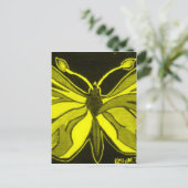 Yellow Butterfly Lady Insect Briefkaart (Staand voorkant)