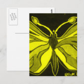 Yellow Butterfly Lady Insect Briefkaart (Voorkant / Achterkant)