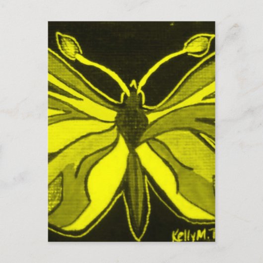 Yellow Butterfly Lady Insect Briefkaart (Voorkant)