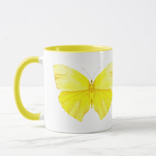 Yellow Butterfly Mug Mok (Links)