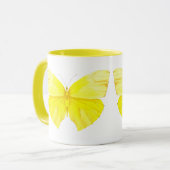 Yellow Butterfly Mug Mok (Voorkant links)