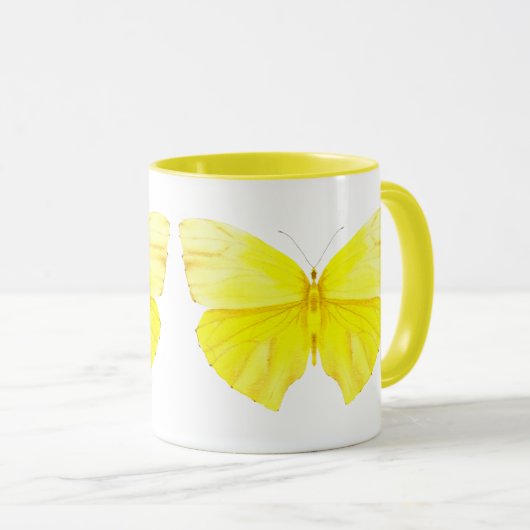 Yellow Butterfly Mug Mok (Voorkant rechts)