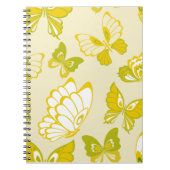 Yellow Butterfly Pattern Notitieboek (Voorkant)
